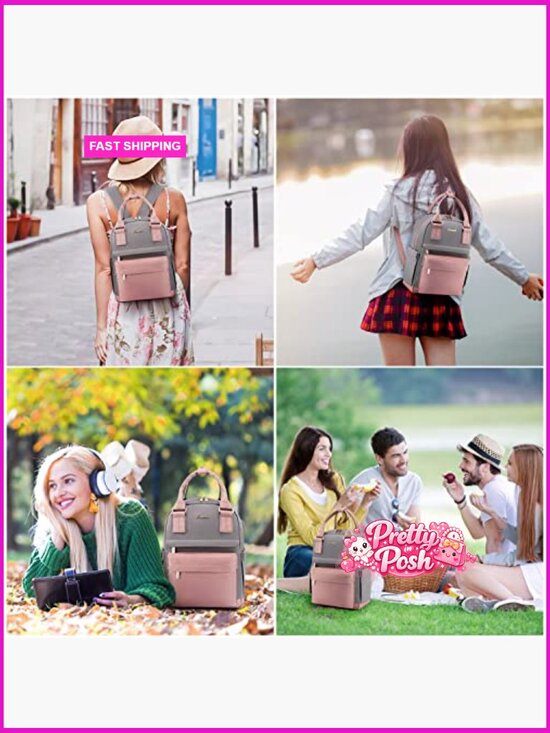 Mini Backpack Waterproof Nylon USB Port Laptop Tablet Travel Daypack